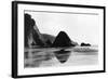 Arch Cape near Cannon Beach, Oregon Photograph - Cannon Beach, OR-Lantern Press-Framed Art Print