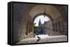 Arch, Fishermans Bastion, Budapest-George Oze-Framed Stretched Canvas