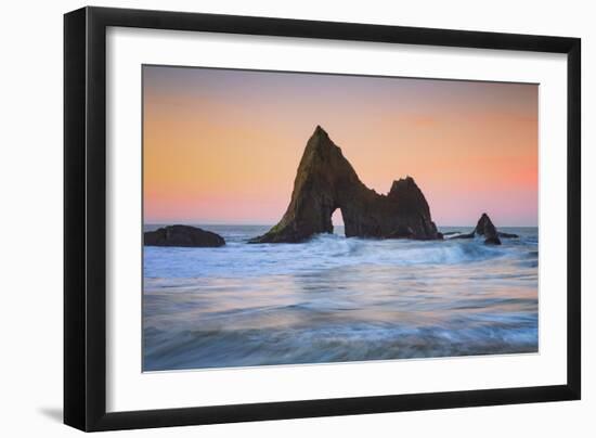 Arch Flow, Martin's Beach, Half Moon Bay, California Coast-Vincent James-Framed Photographic Print