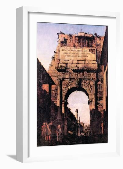 Arch If Titus, Rome-Canaletto-Framed Art Print