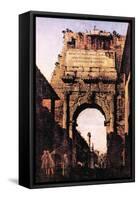 Arch If Titus, Rome-Canaletto-Framed Stretched Canvas