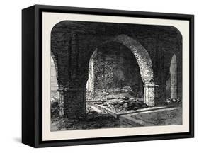 Arch in the Old Fort Calcutta India 1869-null-Framed Stretched Canvas