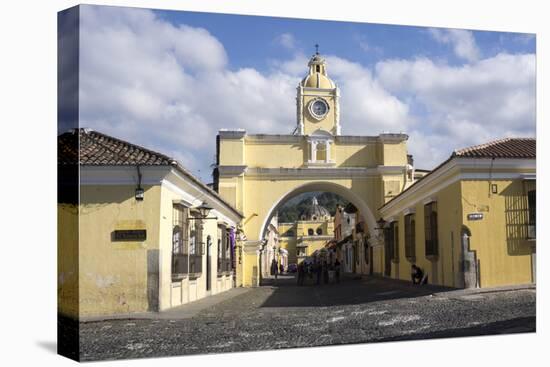 Arch leading to Merced church, Antigua, UNESCO World Heritage Site, Guatemala, Central America-Peter Groenendijk-Stretched Canvas