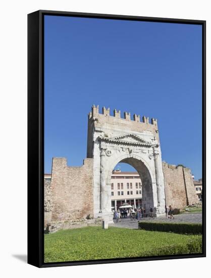 Arch of Augustus, Rimini, Italy-null-Framed Stretched Canvas