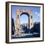 Arch of Caligula with Vesuvius Beyond, Pompeii, Italy-CM Dixon-Framed Photographic Print