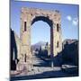 Arch of Caligula with Vesuvius Beyond, Pompeii, Italy-CM Dixon-Mounted Photographic Print