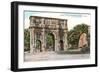 Arch of Constantine and Meta Sudans Fountain, Rome-null-Framed Art Print