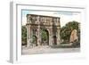 Arch of Constantine and Meta Sudans Fountain, Rome-null-Framed Art Print