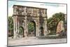 Arch of Constantine and Meta Sudans Fountain, Rome-null-Mounted Art Print