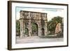 Arch of Constantine and Meta Sudans Fountain, Rome-null-Framed Art Print