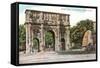Arch of Constantine and Meta Sudans Fountain, Rome-null-Framed Stretched Canvas