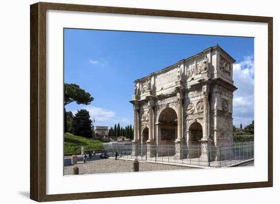 Arch of Constantine, Arch of Titus Beyond, Ancient Roman Forum, Rome, Lazio, Italy-James Emmerson-Framed Photographic Print