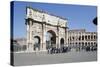 Arch of Constantine (Arco Di Costantino) and the Colosseum, Rome, Lazio, Italy-Stuart Black-Stretched Canvas