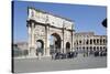 Arch of Constantine (Arco Di Costantino) and the Colosseum, Rome, Lazio, Italy-Stuart Black-Stretched Canvas