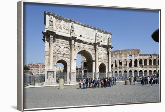 Arch of Constantine (Arco Di Costantino) and the Colosseum, Rome, Lazio, Italy-Stuart Black-Framed Photographic Print