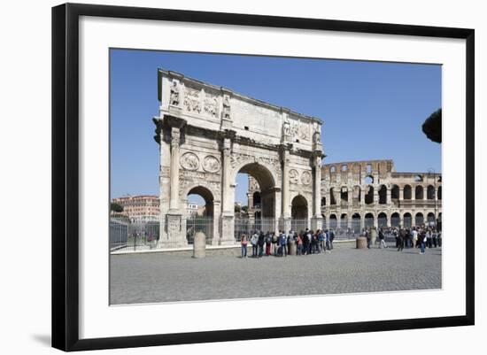 Arch of Constantine (Arco Di Costantino) and the Colosseum, Rome, Lazio, Italy-Stuart Black-Framed Photographic Print