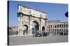 Arch of Constantine (Arco Di Costantino) and the Colosseum, Rome, Lazio, Italy-Stuart Black-Stretched Canvas