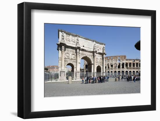 Arch of Constantine (Arco Di Costantino) and the Colosseum, Rome, Lazio, Italy-Stuart Black-Framed Photographic Print