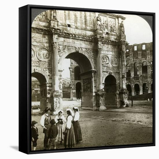 Arch of Constantine, Rome, Italy-Underwood & Underwood-Framed Stretched Canvas