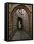 Arch of Jerusalem Stone and Narrow Lane, Israel-Jerry Ginsberg-Framed Stretched Canvas