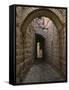 Arch of Jerusalem Stone and Narrow Lane, Israel-Jerry Ginsberg-Framed Stretched Canvas