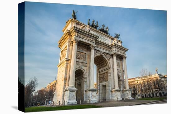 Arch of Peace in Sempione Park, Milan, Italy-Mixov-Stretched Canvas