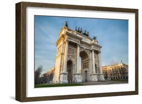 Arch of Peace in Sempione Park, Milan, Italy-Mixov-Framed Photographic Print