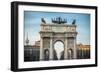 Arch of Peace in Sempione Park, Milan, Lombardy, Italy-Mixov-Framed Photographic Print