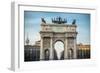 Arch of Peace in Sempione Park, Milan, Lombardy, Italy-Mixov-Framed Photographic Print