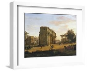 Arch of Septimius Severus in Rome-Gaspar van Wittel-Framed Giclee Print