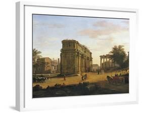 Arch of Septimius Severus in Rome-Gaspar van Wittel-Framed Giclee Print