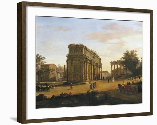 Arch of Septimius Severus in Rome-Gaspar van Wittel-Framed Giclee Print