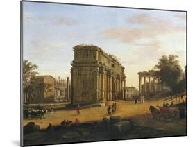 Arch of Septimius Severus in Rome-Gaspar van Wittel-Mounted Giclee Print