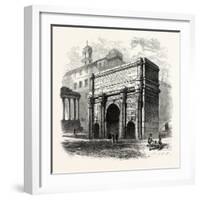 Arch of Septimius Severus in the Roman Forum, Rome, Italy-null-Framed Giclee Print