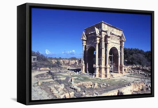 Arch of Septimius Severus, Leptis Magna, Libya-Vivienne Sharp-Framed Stretched Canvas