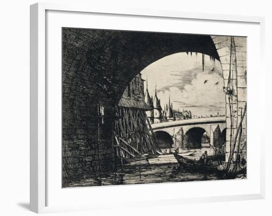 Arch of the Pont Notre-Dame, 1915-CH Meryon-Framed Giclee Print