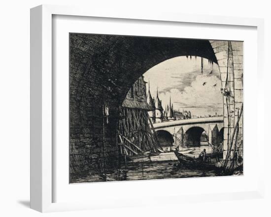 Arch of the Pont Notre-Dame, 1915-CH Meryon-Framed Giclee Print