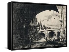 Arch of the Pont Notre-Dame, 1915-CH Meryon-Framed Stretched Canvas