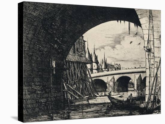 Arch of the Pont Notre-Dame, 1915-CH Meryon-Stretched Canvas