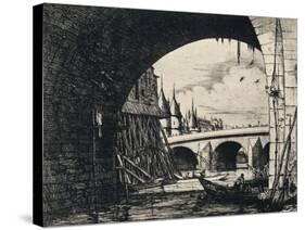 Arch of the Pont Notre-Dame, 1915-CH Meryon-Stretched Canvas