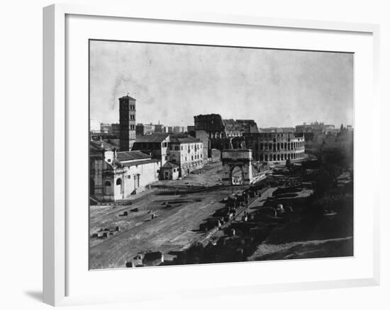 Arch of Titus and Colosseum, Rome-null-Framed Photographic Print