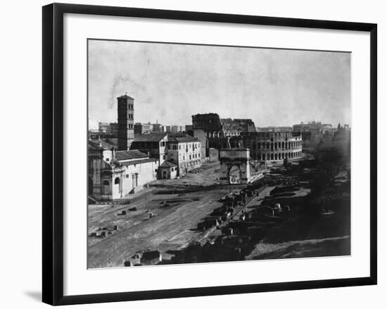 Arch of Titus and Colosseum, Rome-null-Framed Photographic Print