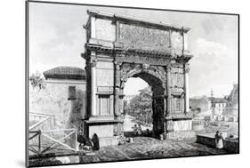 Arch of Titus, Part of a Series of 'Views of Rome', 1845 (Engraving)-Carlo Piccoli-Mounted Giclee Print