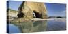 Arch, Rock Hole, Wharariki Beach, Tasman, South Island, New Zealand-Rainer Mirau-Stretched Canvas