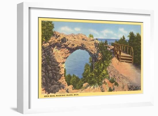 Arch Rock, Mackinac Island, Michigan-null-Framed Art Print