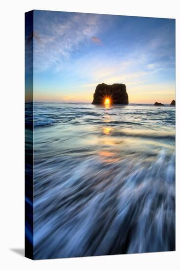 Arch Star and Shore Lines, Fort Bragg, Mendocino Coast-Vincent James-Stretched Canvas