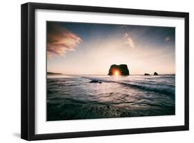 Arch Star at Blues Beach, Elephant Rock, Fort Bragg, Mendocino Coast-Vincent James-Framed Photographic Print