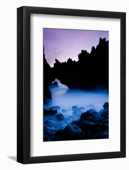 Arch Stone in "Los Hervideros", South West Lanzarote, Canary Islands, Spain, March 2009. Wwe Book-Relanzón-Framed Photographic Print