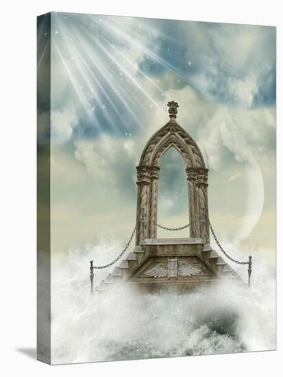 Arch With Stairway In The Sea-justdd-Stretched Canvas