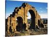 Arch with Three Archways Built by Septimius Severus at Entrance of Lambaesis-null-Stretched Canvas